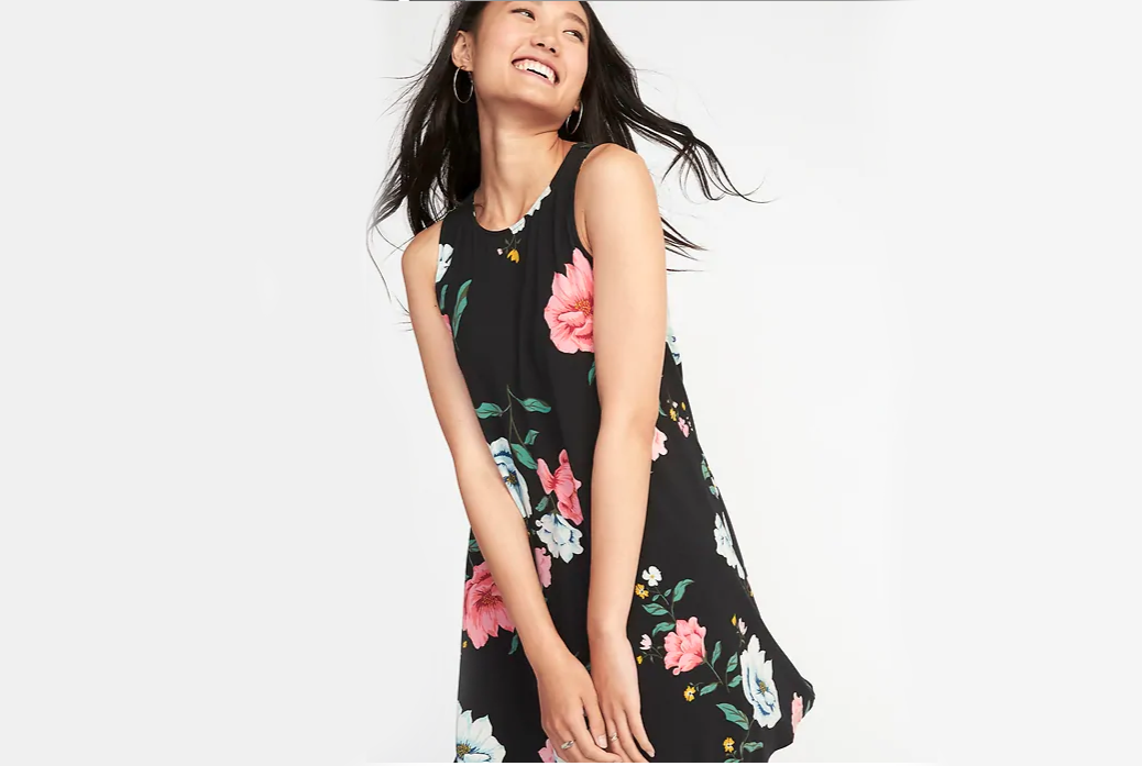 Jersey-Knit Sleeveless Swing Dress for Women Old Navy