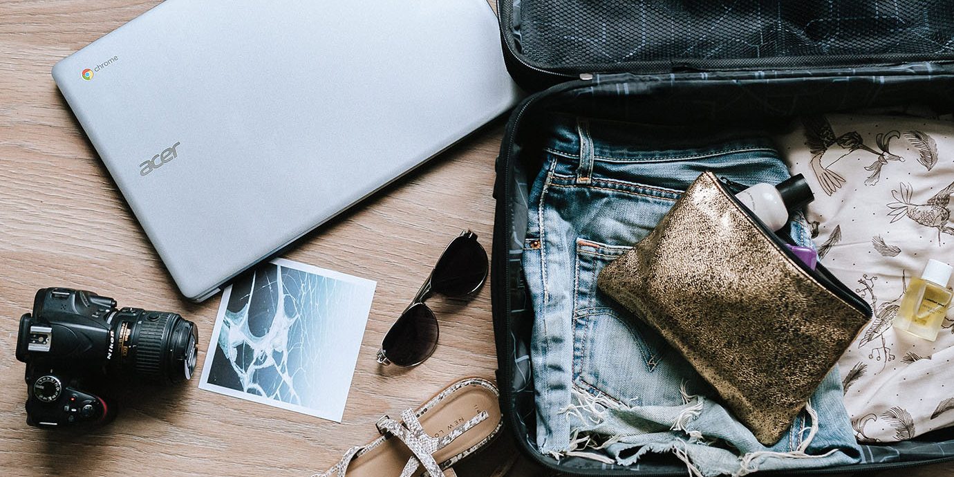 Open suitcase