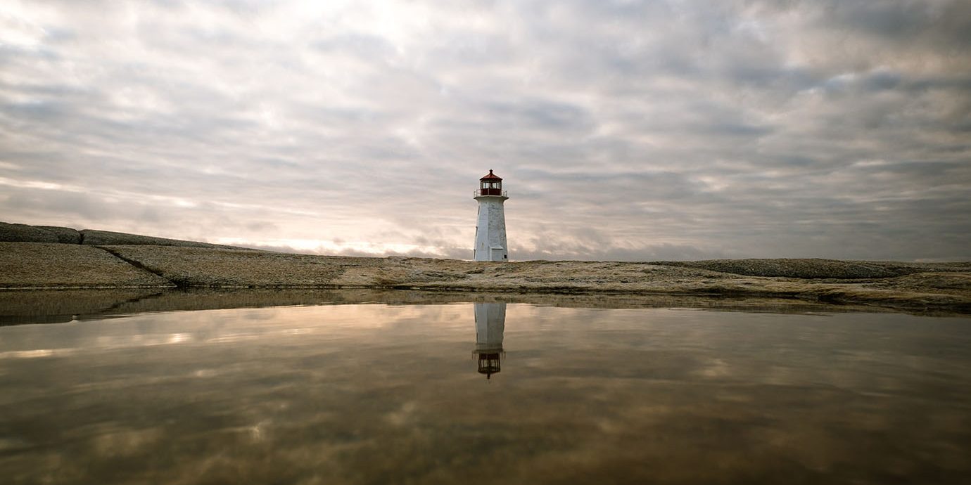 Scene of Nova Scotia lighthouse