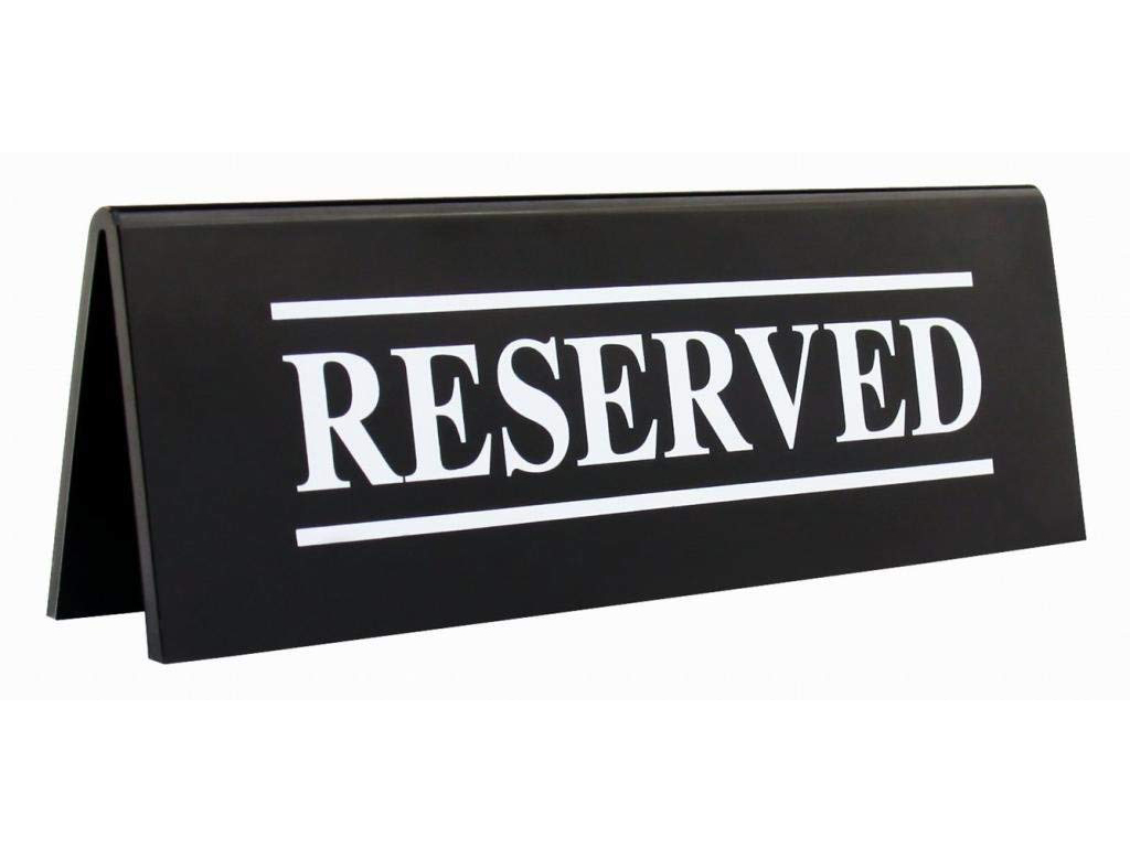 New Star Foodservice 27037 Acrylic Table Tent Sign"RESERVED"