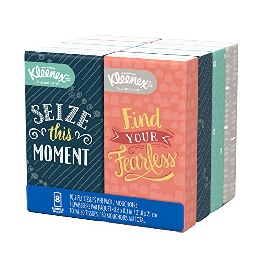 Kleenex Facial Tissues, On-The-Go Small Packs, Travel Size