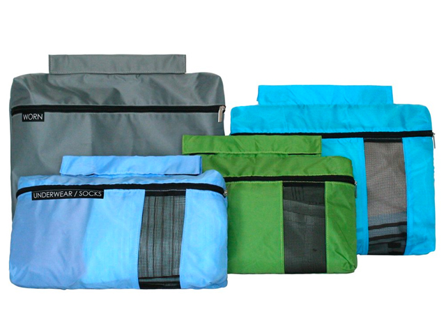 G.U.S. Hanging Packing Cube Set for Travel - 4 Set, Labeled, Connecting Bags, Travel Luggage Organizers with Laundry Bag