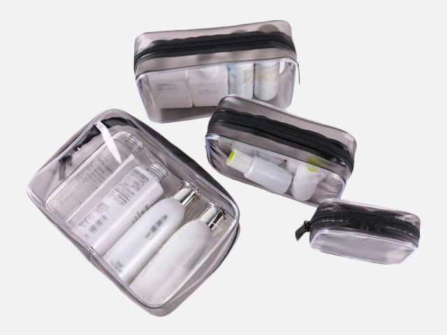  TRANVERS Clear PVC Organizers for Toiletries Waterproof Packing Cubes Set of 4.