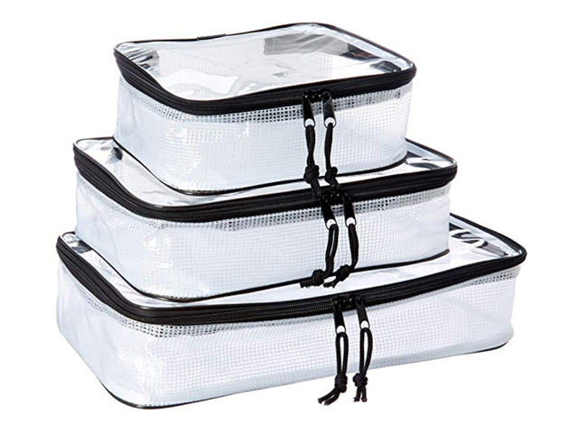 TRANVERS Reinforced PVC Packing Cubes Waterproof Travel Organizers Set of 3 Sizes