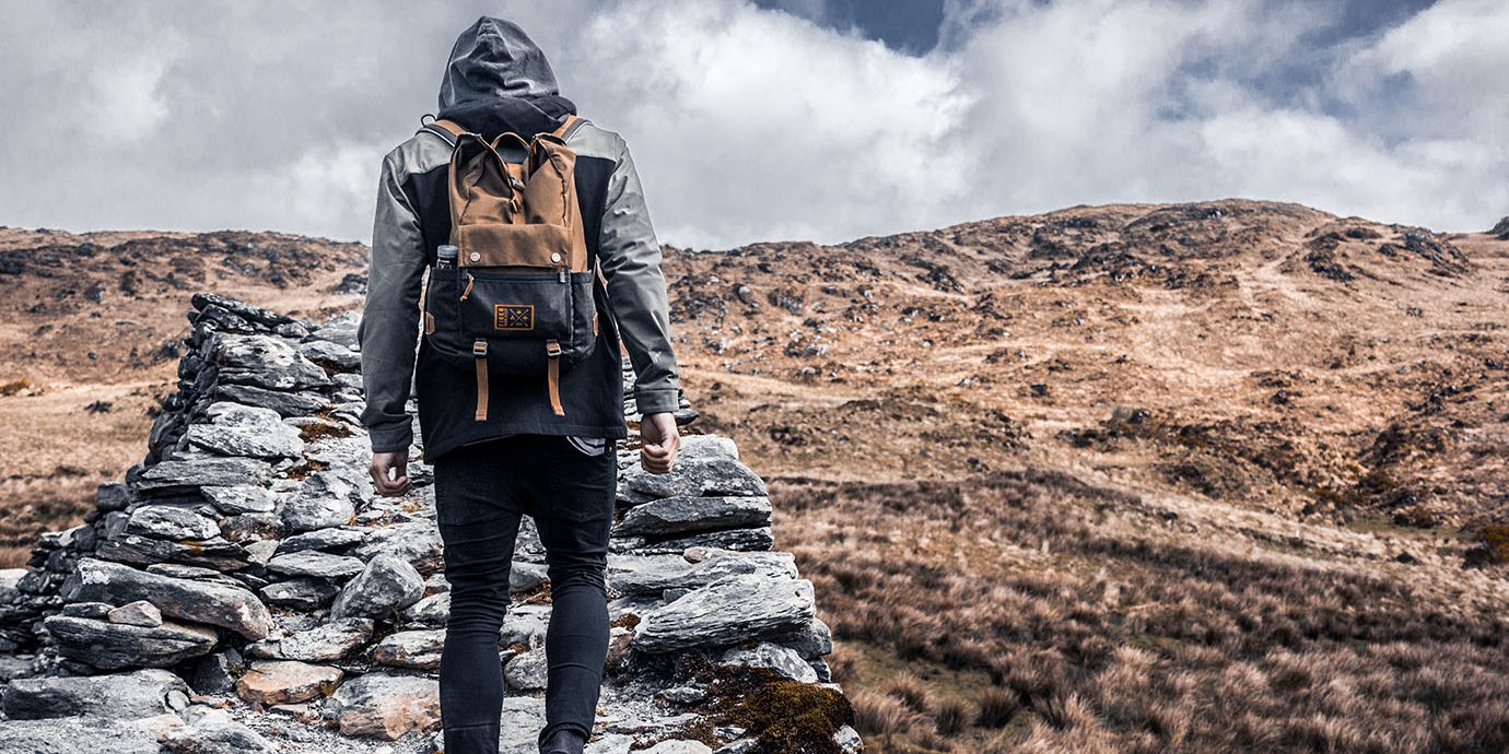 Man with backpack