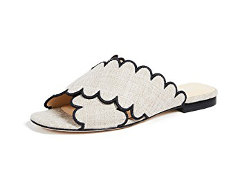 Isa Tapia Nueva Scalloped Slide Sandals