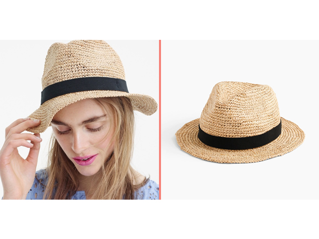 Packable Straw Hat J. Crew