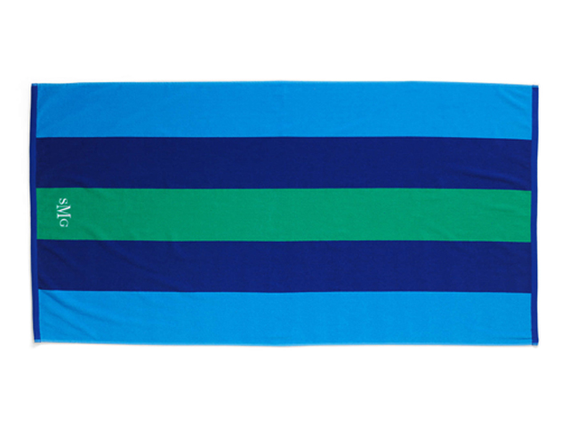 Lands End Rugby Stripe Beach Towel