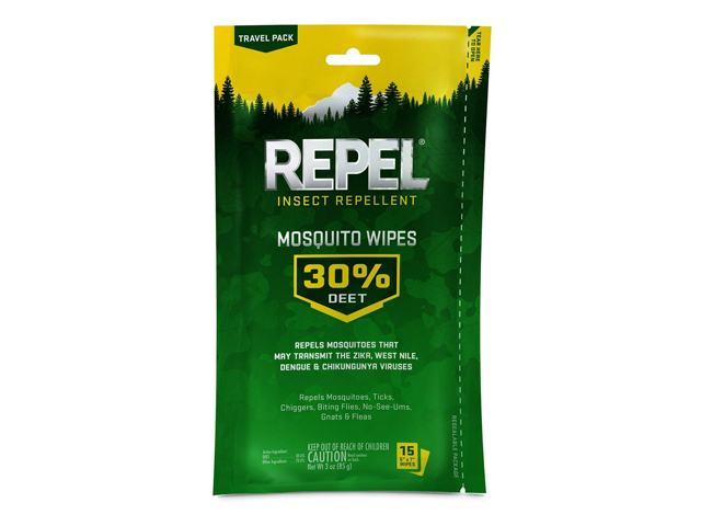 Repel Insect Repellent Mosquito Wipes 30% DEET