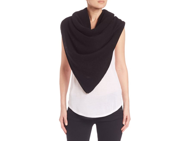 Saks Fifth Avenue White + Warren Cashmere Travel Wrap