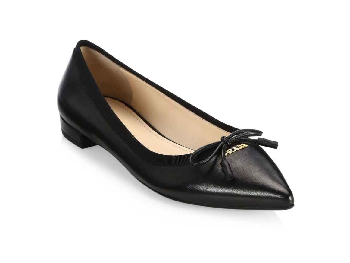 Prada Point Toe Ballet Flats