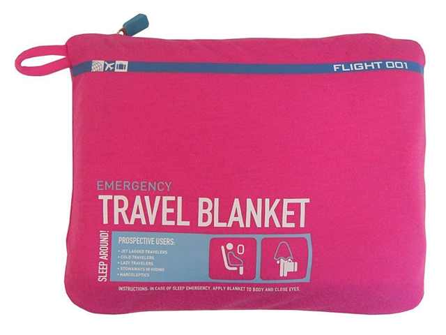 Flight 001 Women's Emergency Travel Blanket, Pink