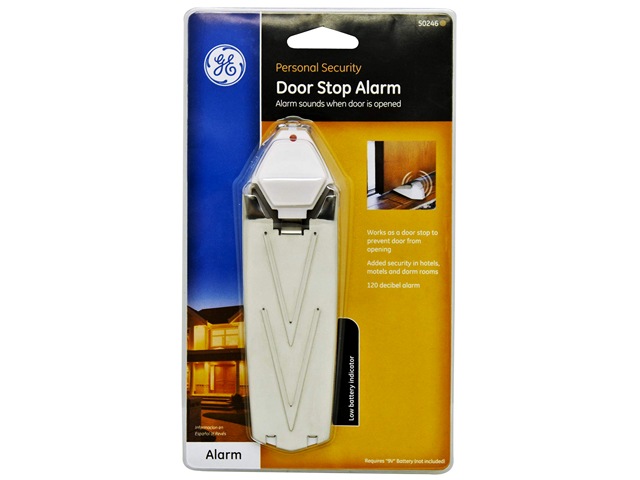 GE Door Stop Alarm, Extra Loud 120 Decibels, Low Battery Indicator