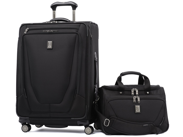 Luggage Travelpro Crew 11 2 Piece Set (25" Spinner and Deluxe Tote) Black