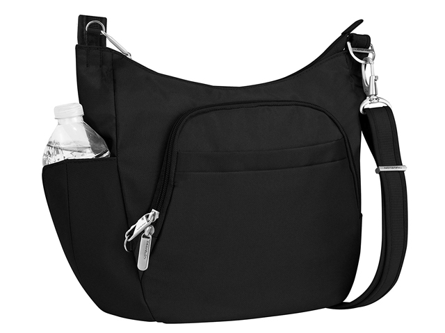  Travelon Anti-Theft Cross-Body Bucket Bag, Black, One Size