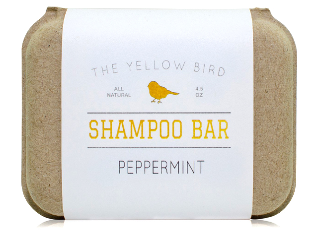 The Yellow Bird Peppermint Shampoo Bar Soap