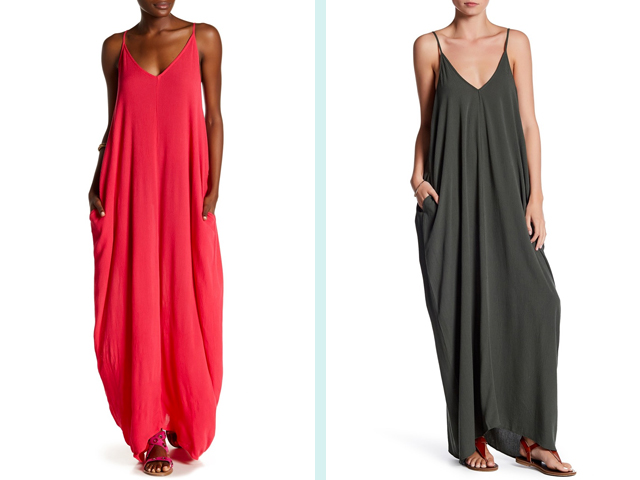 Love Stitch Gauze V-Neck Maxi Dress