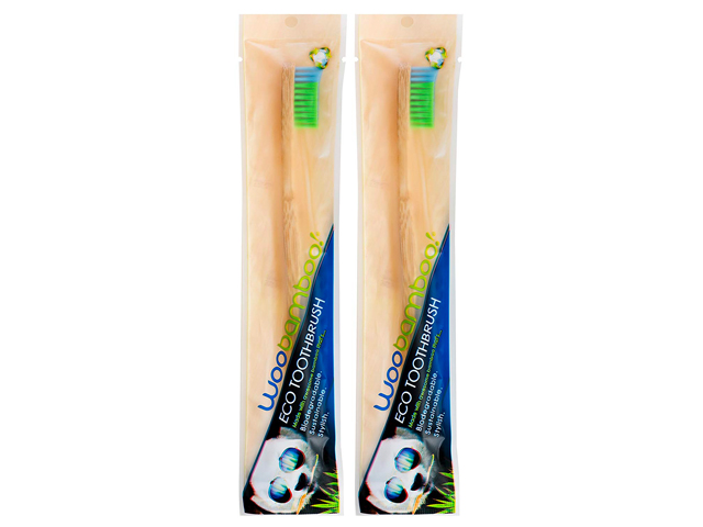 Woobamboo Eco-Friendly, Biodegradable, Sustainable, Stylish Bamboo Toothbrush 