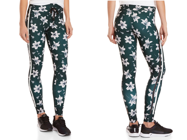 AVEC LES FILLES  Scattered Lily Printed Leggings.