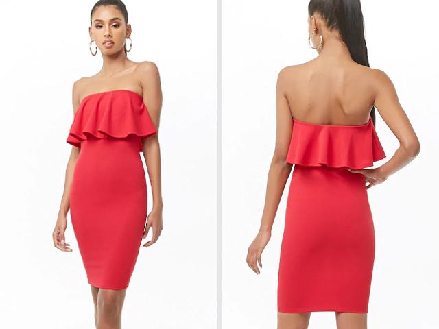 Forever21 Flounce Tube Dress.