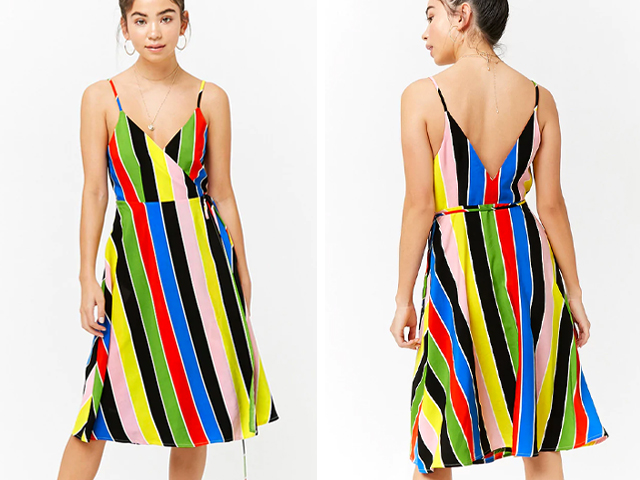 Forever21 Striped Wrap Dress.