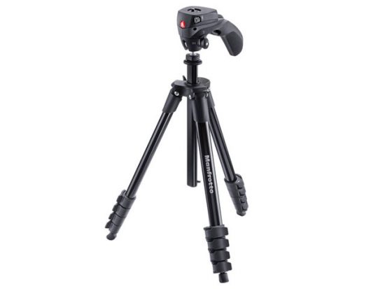 Manfrotto Compact Action Aluminum Tripod (Black)