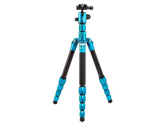 MeFOTO Backpacker S Travel Tripod/Monopod - Aluminum Blue (BPSABLU).