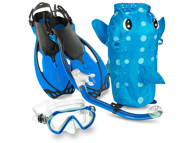 Mares Italian Collection Premium Youth Sea Pals Character Kids Mask Fin Snorkel Set.
