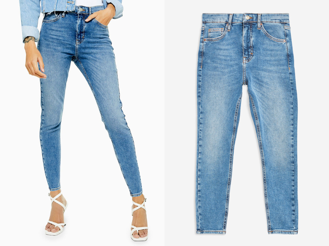 Topshop PETITE Blue Jamie Jeans.