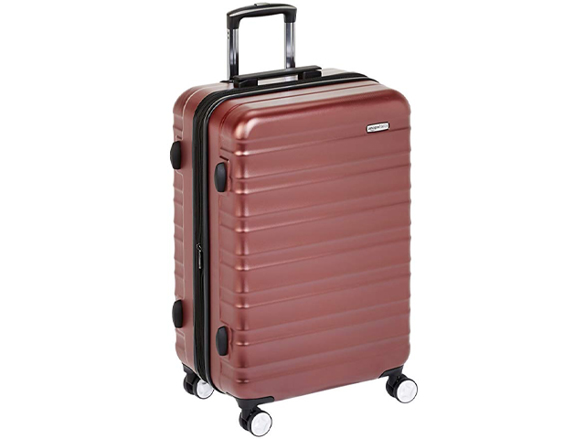 AmazonBasics Premium Hardside Spinner Luggage with Built-In TSA Lock.