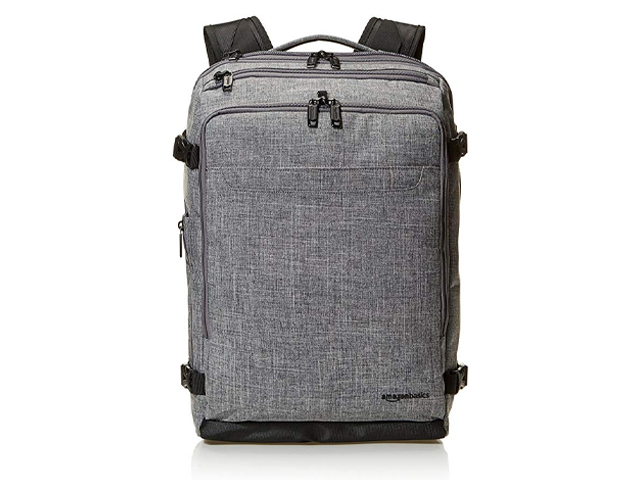AmazonBasics Slim Carry On Travel Backpack.