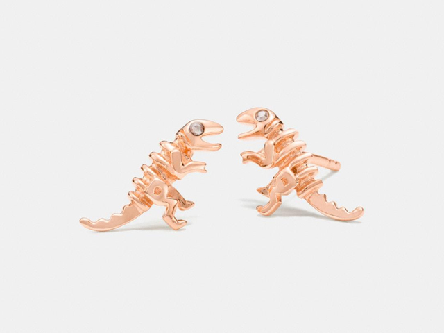 Coach Mini Demi-Fine Rexy Stud Earrings.