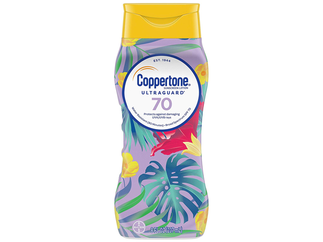 Coppertone ULTRA GUARD Sunscreen Lotion Broad Spectrum SPF 70.