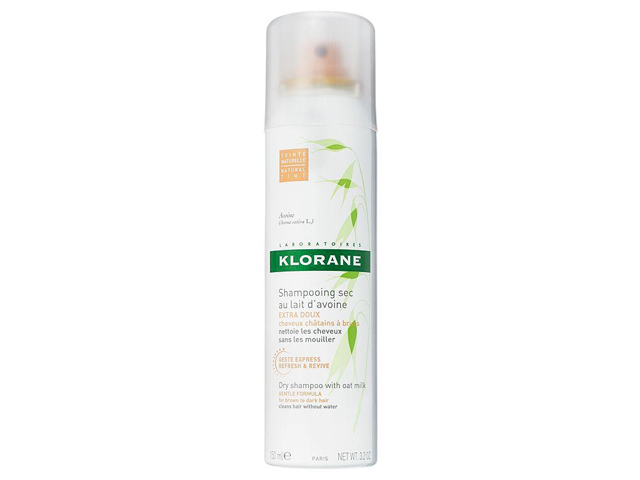 KLORANE Dry Shampoo with Oat Milk for Brown to Dark Hair.