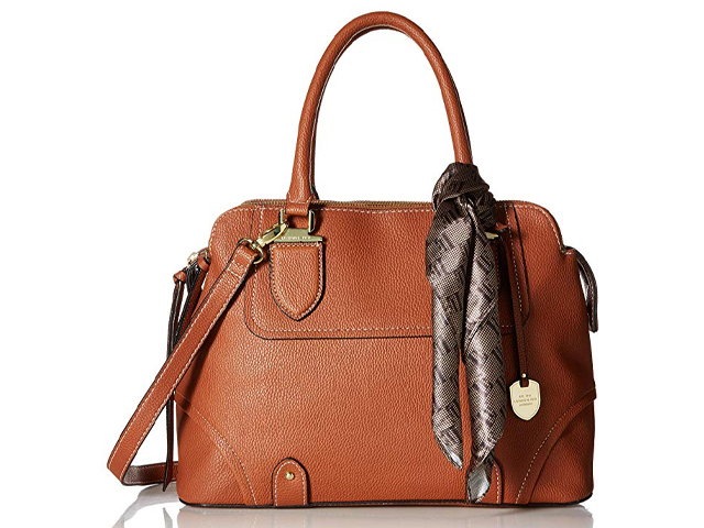 London Fog Camilla Triple Satchel Cognac.