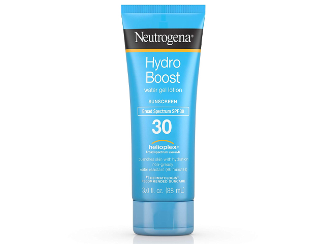 Neutrogena Hydro Boost Water Gel Non-Greasy Moisturizing Sunscreen.
