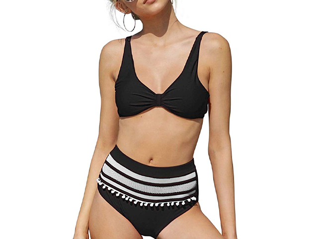 ROVLET Women's High Waist Two Pieces Bikini.