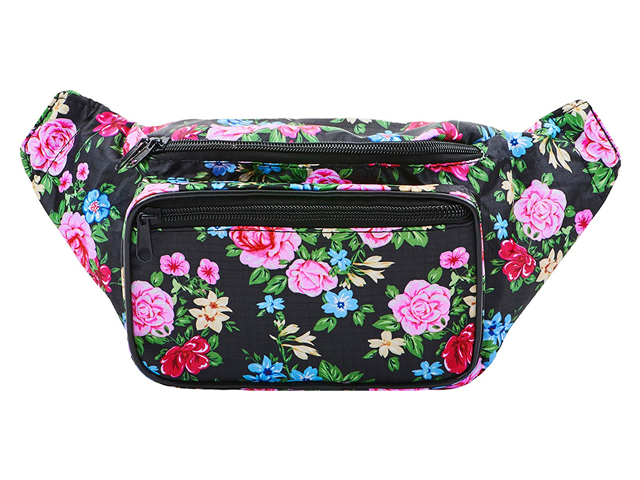 SoJourner Black Rose Fanny Pack.