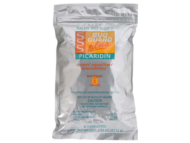 Avon Skin So Soft Bug Guard + Picaridin Towelettes.