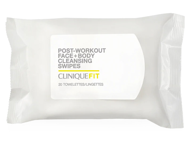 CliniqueFIT™ Post-Workout Face + Body Cleansing Swipes.