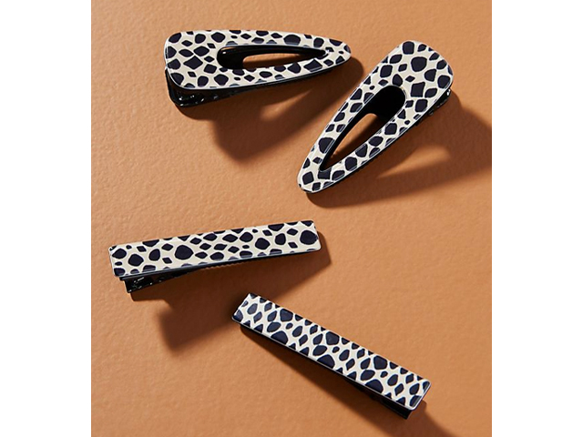 Anthropologie Leopard Hair Clip Set.