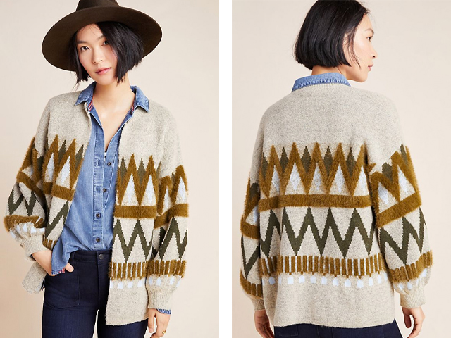 Anthropologie Sina Chevron Cardigan.