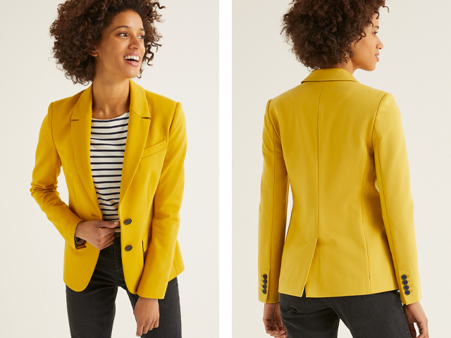 Boden Smyth Ponte Blazer - Saffron.