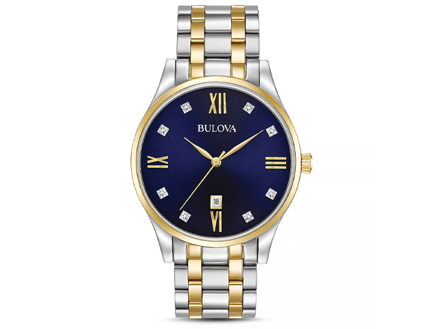 Bulova Two-Tone Diamonds Watch, 40mm.