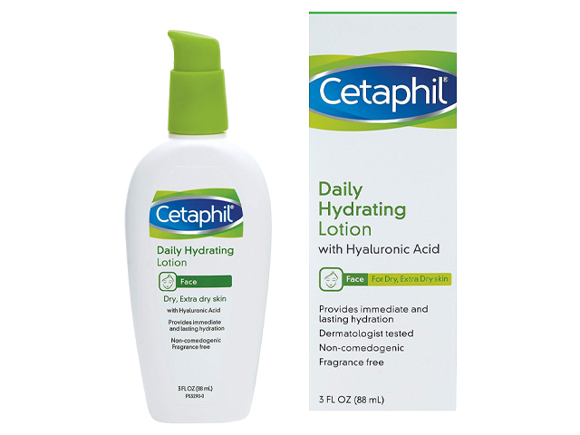 Cetaphil Daily Hydrating Lotion with Hyaluronic Acid, 3.0 Fluid Ounce.