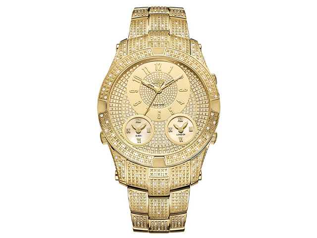 JBW Luxury Men's Jet Setter III 1.18 ctw Diamond Wrist Watch.