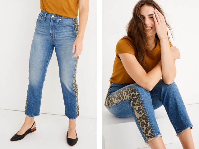 Leopard Tux Classic Straight Leg Crop Jeans MADEWELL.