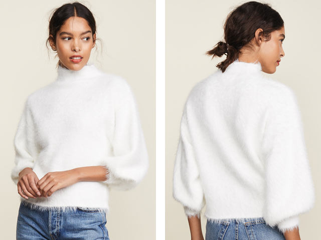 Line & Dot Fuzzy Alder Sweater.