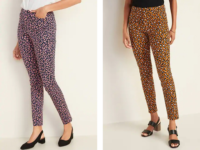 Old Navy Mid-Rise Printed Pixie Ankle Pants for Women.