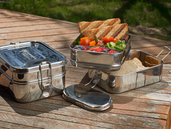 Stainless Steel 3-in-1 Bento Lunch Box.